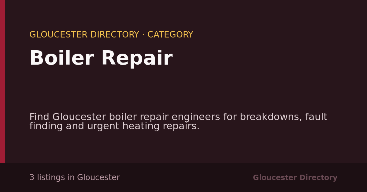 Boiler Repair in Gloucester — 3 local listings