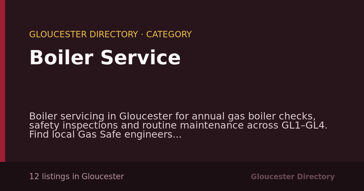 Boiler Service in Gloucester — 12 local listings