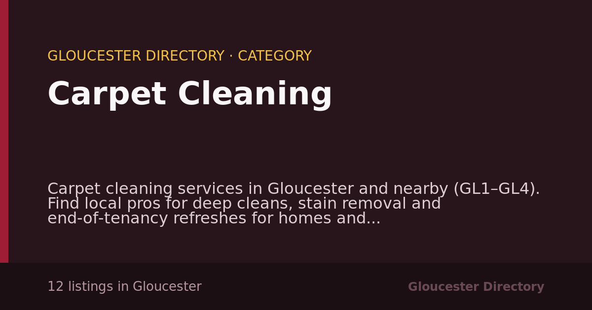 Carpet Cleaning in Gloucester — 12 local listings