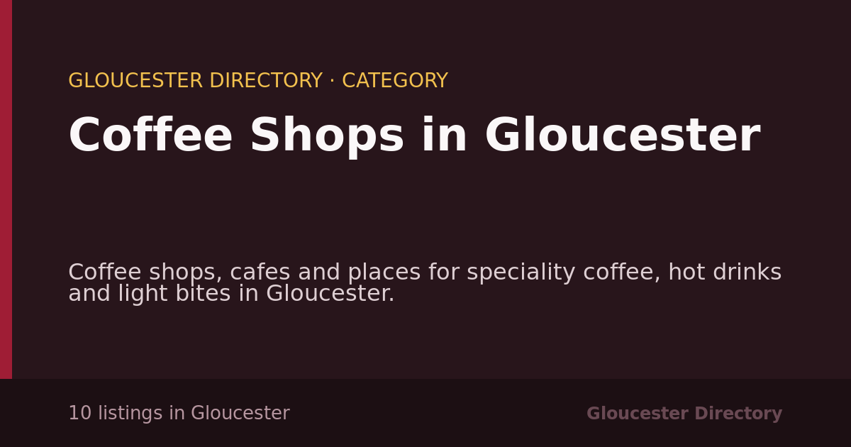 Coffee Shops in Gloucester in Gloucester — 10 local listings