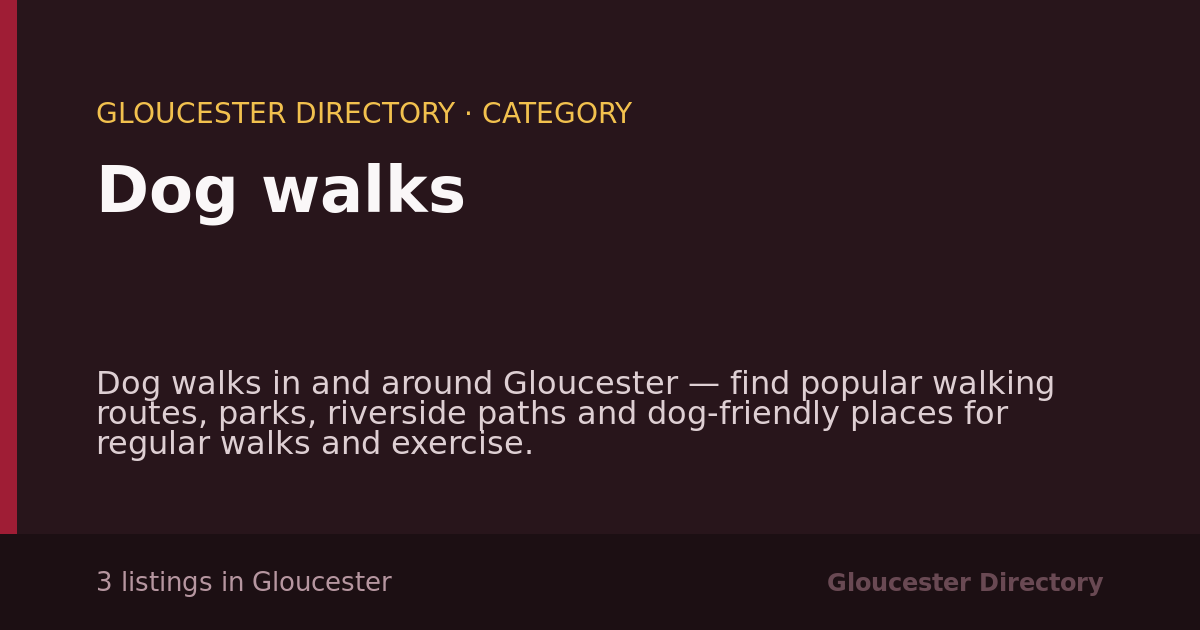 Dog walks in Gloucester — 3 local listings