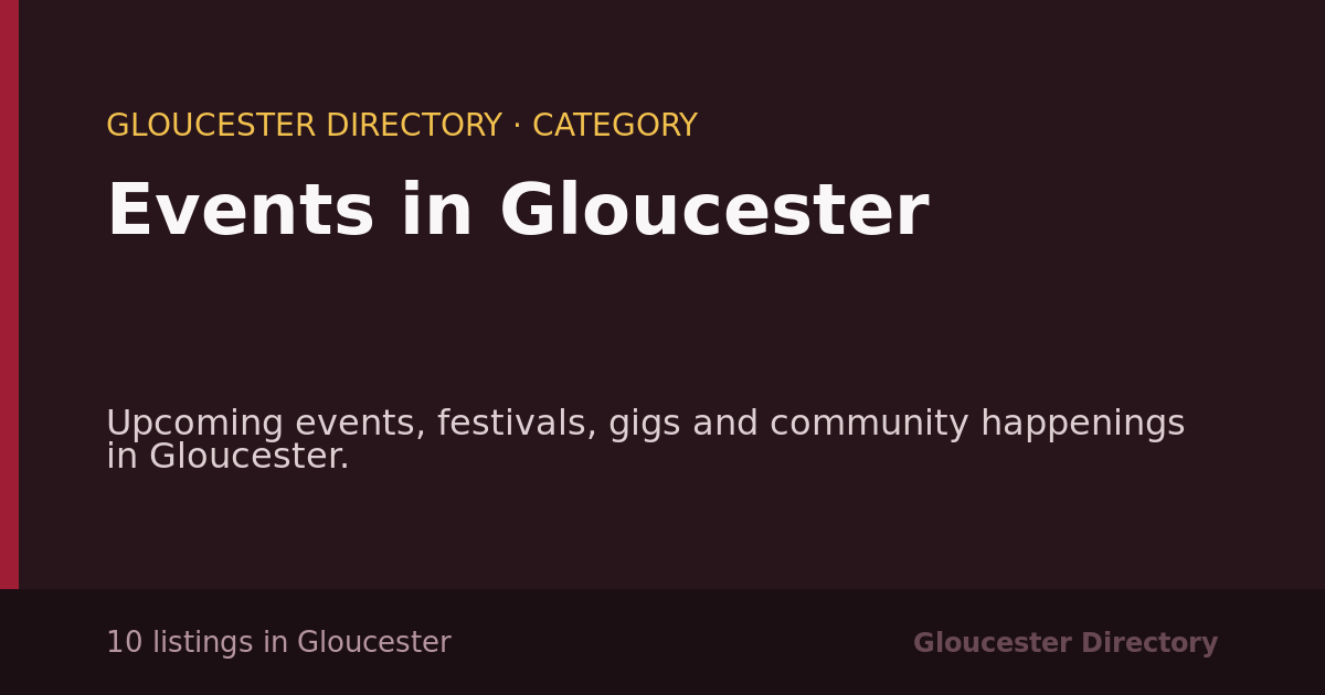 Events in Gloucester in Gloucester — 10 local listings