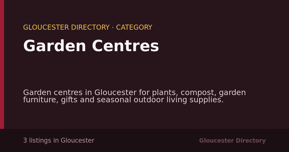 Garden Centres in Gloucester — 3 local listings