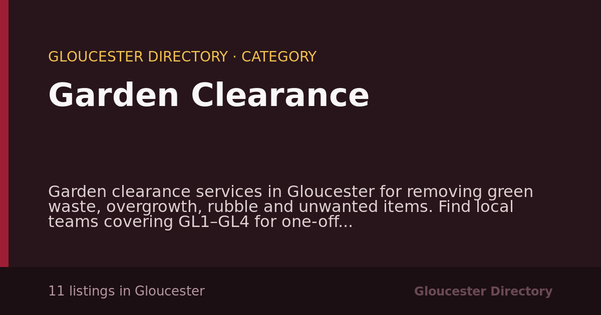 Garden Clearance in Gloucester — 11 local listings
