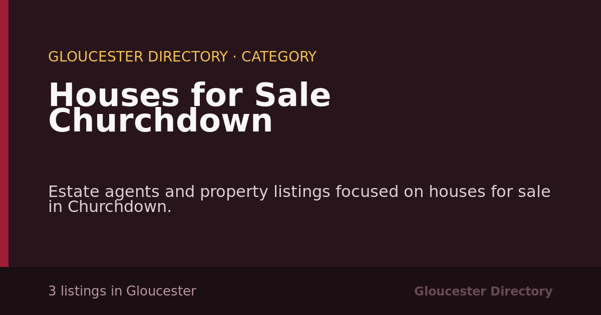 Houses for Sale Churchdown in Gloucester — 3 local listings