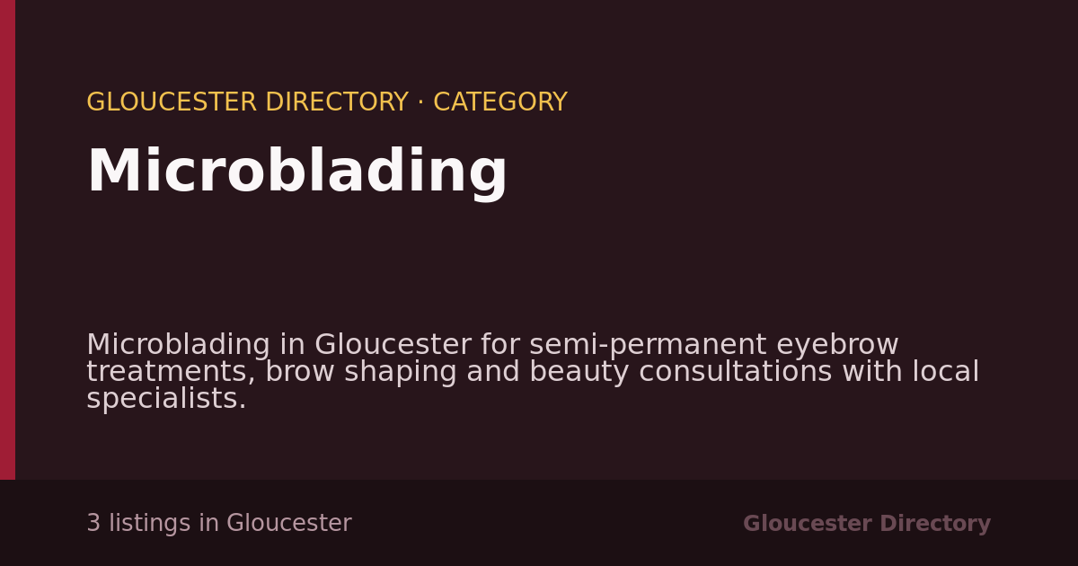 Microblading in Gloucester — 3 local listings