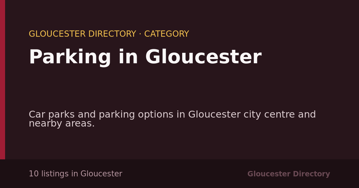 Parking in Gloucester in Gloucester — 10 local listings