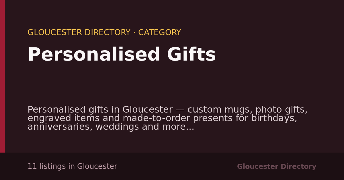 Personalised Gifts in Gloucester — 11 local listings