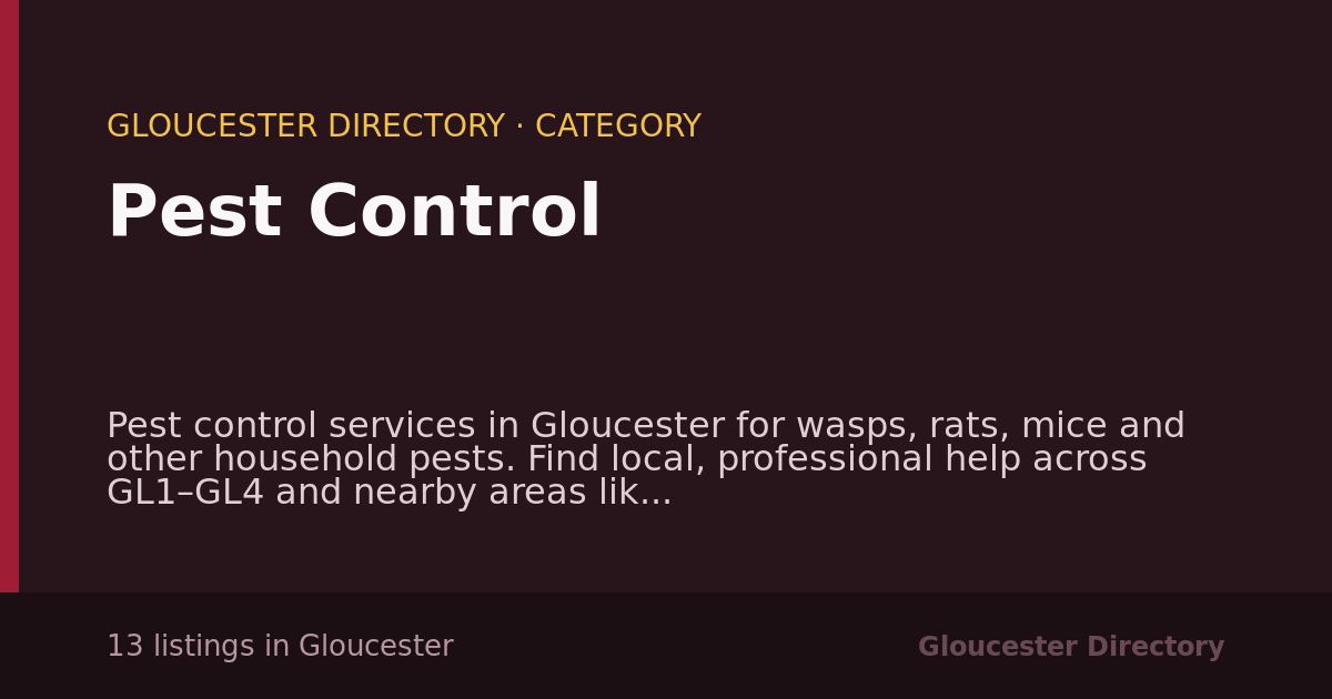 Pest Control in Gloucester — 13 local listings