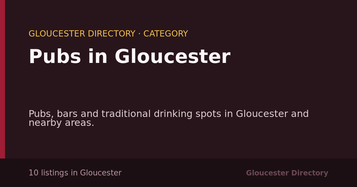 Pubs in Gloucester in Gloucester — 10 local listings