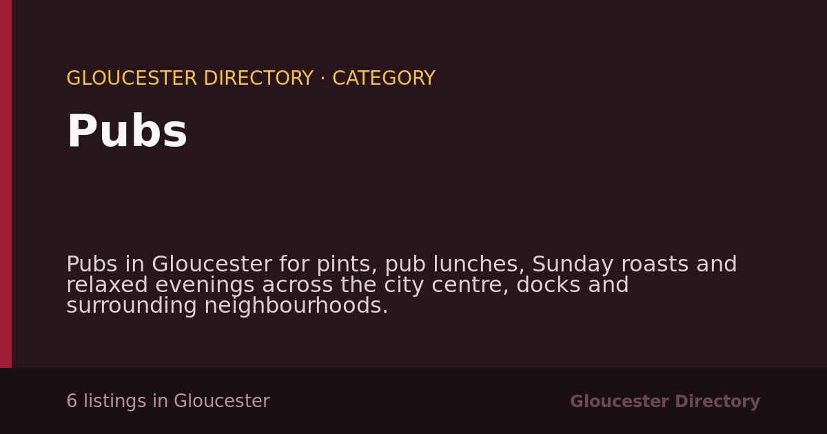 Pubs in Gloucester — 6 local listings