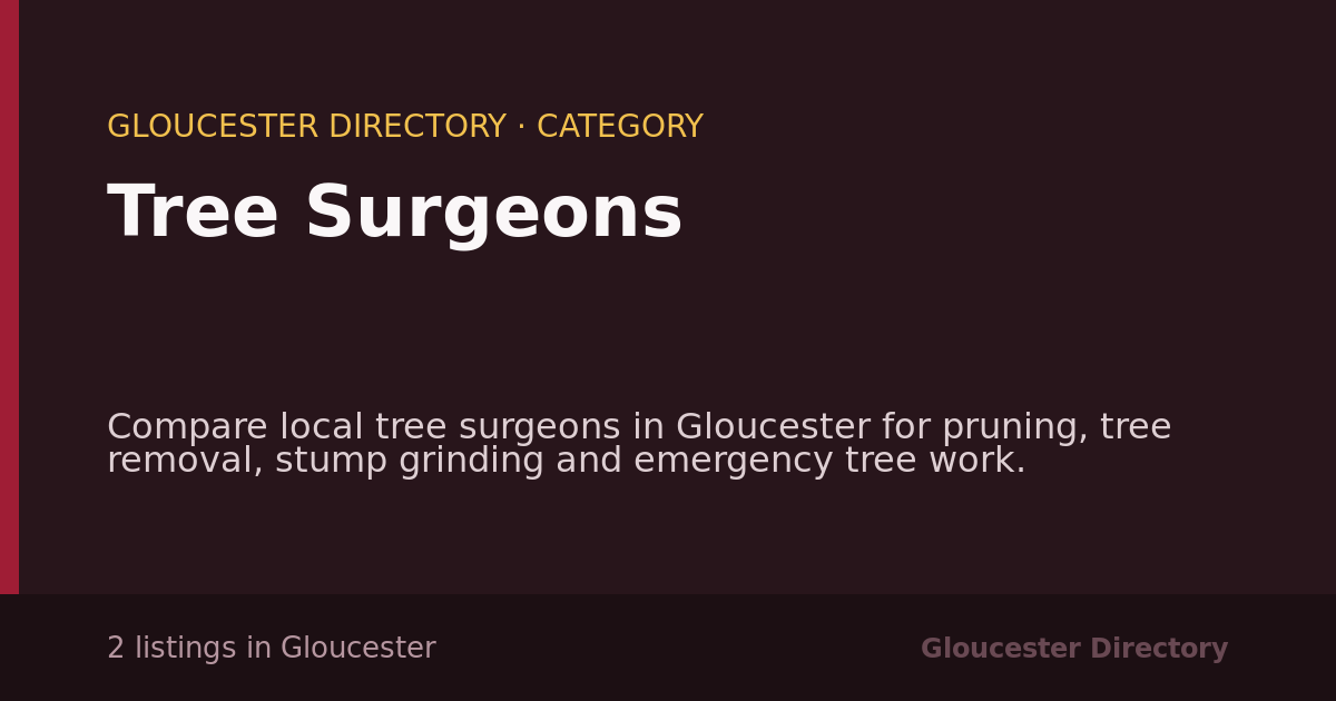 Tree Surgeons in Gloucester — 2 local listings